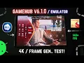 GameHub v6 1 0 Emulator UPDATE on Android 4K Frame Gen TEST - GTA 5 Best Settings
