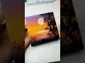 Easy mini canvas painting 😍🤗🎨 #acrylicscenery #easytutorial #canvaspainting #artshorts