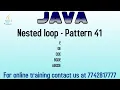 Pattern program in java using nested loop in hindi
