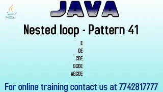 Pattern program in java using nested loop in hindi