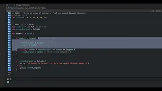 Given an array of integers find the second largest element By Aditya Sharma Code Dive Swift