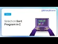 C program to implement selection sort algorithm