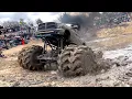 Mega Trucks Attempt Impossible Mud Pit