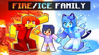 Download Adopted by a FIRE / ICE FAMILY in Minecraft! MP3