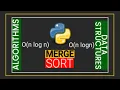 Algorithms in Python Merge Sort Full Code Telugu