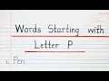 Words Starting with Letter P