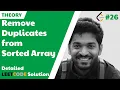13 Remove Duplicates From Sorted Array Theory Leetcode
