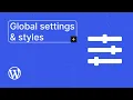 Global settings and styles