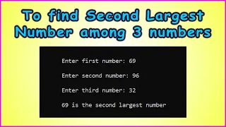 C program to find second largest number among 3 numbers C Programming