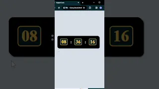 Digital clock using JavaScript HTML CSS programming shorts