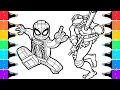 Coloring Lego Spiderman Ninja Turtle Superhero Coloring Page