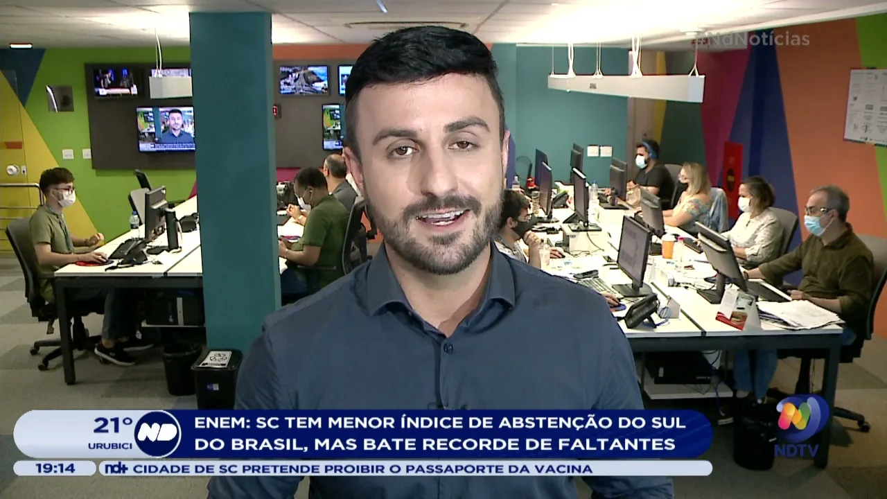 Enem: SC tem menor índice de abstenção do sul do Brasil, mas bate recorde de faltantes