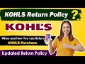 What is kohls return policy - without receipt without tags Shoes Updated Information