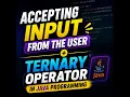 DataInput and Ternary operator in java program accepting user input from the keyboard