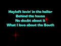 About the South by Rodney Atkins with lyrics on screen