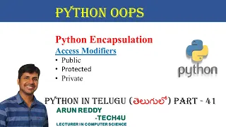 PYTHON IN TELUGU PART 41 - PYTHON ENCAPSULATION IN TELUGU ENCAPSULATION IN PYTHON IN TELUGU