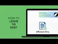 How to Login to EHX Efficient Hire Employee Onboarding Portal