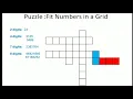 Puzzle Fit number in a grid