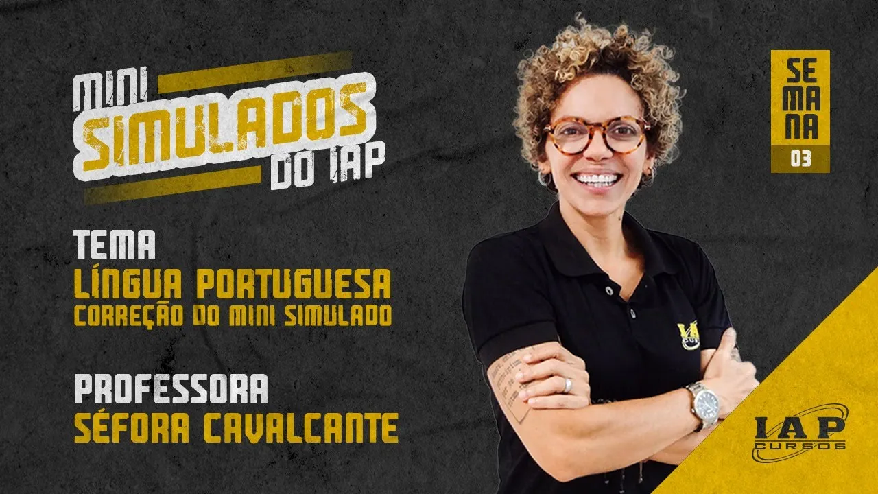 LIVE: LÍNGUA PORTUGUESA - CORREÇÃO DA TERCEIRA SEMANA DO MINI SIMULADO