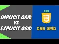 51 Implicit Grid vs Explicit Grid the difference between them in CSS3 Grid - CSS