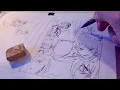 Sketching Manga Page Draft