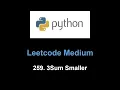 Leetcode 259 3Sum Smaller two pointers