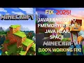 Fix java lang OutOfMemoryError Java Heap Space in Minecraft Java 2025 RAM Allocation Guide