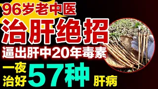 96岁老中医治肝绝招，逼出肝中20年毒素，一夜治好57种肝病【养生有道】