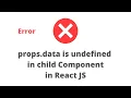 Error props data is undefined in child functional component React JS