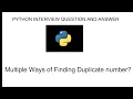 Python Interview Questions and Answers