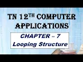 PHP Looping Structures TN 12th CA Looping Structures Part1 For loop and for each loop