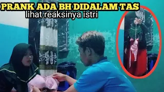  prank ada bh di dalam tas istri sampai marah beneran