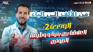الوحدة 02 شرح عالمي من الألف إلى الياء لوحدة العلاقة بين بنية و وظيفة البروتين 