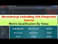 MicroStrategy Embedding SDK Playground Tutorial - Metric Qualification By Value