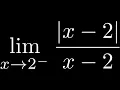 How to Compute a One Sided Limit with an Absolute Value