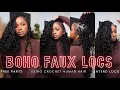 Quickest Wrapped Faux Locs Using Human Hair Crochet Free Part Layered Double Curl Look ft YWIGS