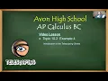 Avon High School - AP Calculus BC