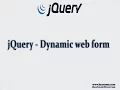 Create Dynamic web Forms with jQuery