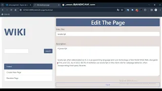 CS50 Web Programming with Python and JavaScript Project1 WIKI