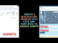 Create a Geolocation Enabled HTML Form and Save Data to Google Sheets