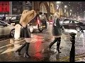 Ladies in leather leggings pants coats and boots in public 3