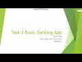 Task2 Basic Banking App Android App