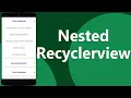 Nested Recyclerview in Android Studio Recyclerview Android tutorial in Hindi 2022