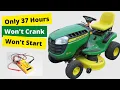 John Deere WON T START No Crank No Start - D125 Lawn Tractor