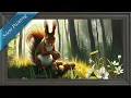 Forest Squirrel 12 Hour 4K Frame TV Art Screensaver No Sound
