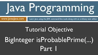 Learn Java Programming - BigInteger isProbablePrime Part 1 Tutorial