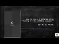 Coding C How to save a program file using Coding C