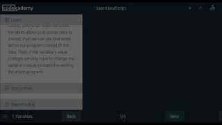 Learn Javascript Variables codecademy Javascript Tutorial