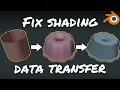 Fix shading issues on low poly assets with Data Transfer in Blender