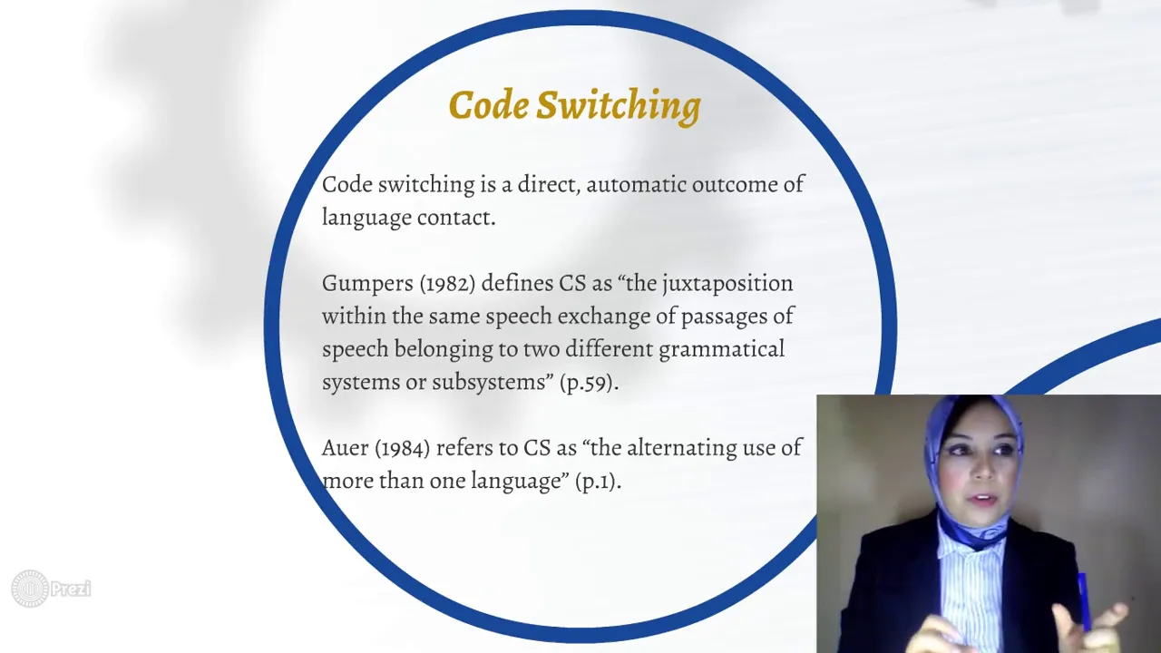 Code Switching (part one)